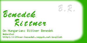 benedek rittner business card